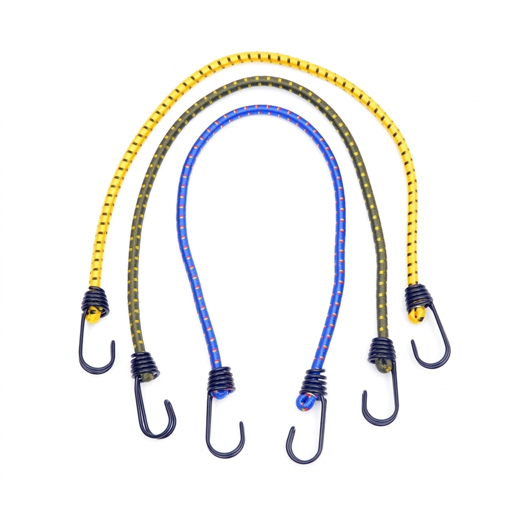 Outdoor Camping Extension Cord - เชือกยางยืด 60 ซม. พร้อมตะขอ เชือกสำหรับเต็นท์ เชือกตากผ้า