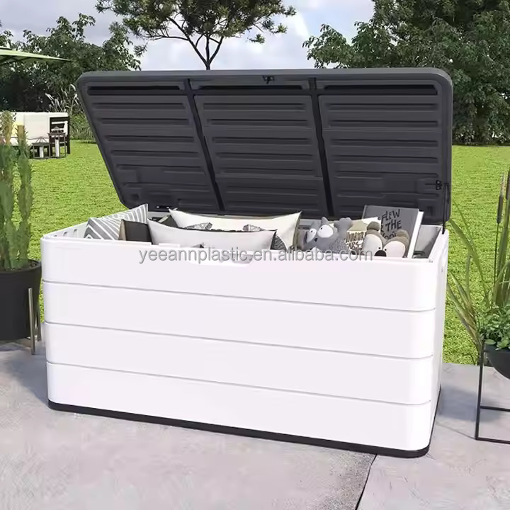 Outdoor Camping Storage Box - กล่องเก็บรองเท้าขนาดใหญ่สำหรับจัดเก็บอุปกรณ์ตั้งแคมป์ เฟอร์นิเจอร์พลาสติกสำหรับลานบ้านกลางแจ้ง