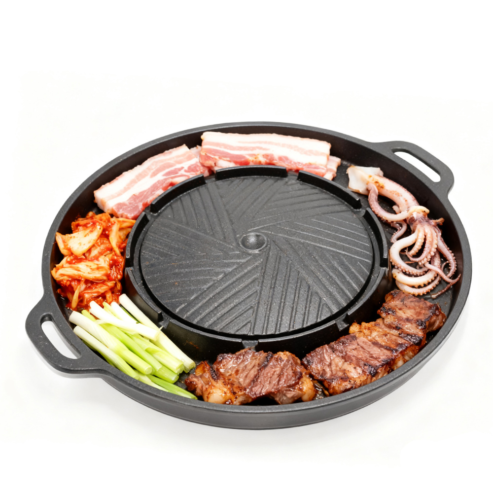 Outdoor Camping Cooking Set - กระทะปิ้งย่างเกาหลี KOSUN 2 in 1 แบบกลม