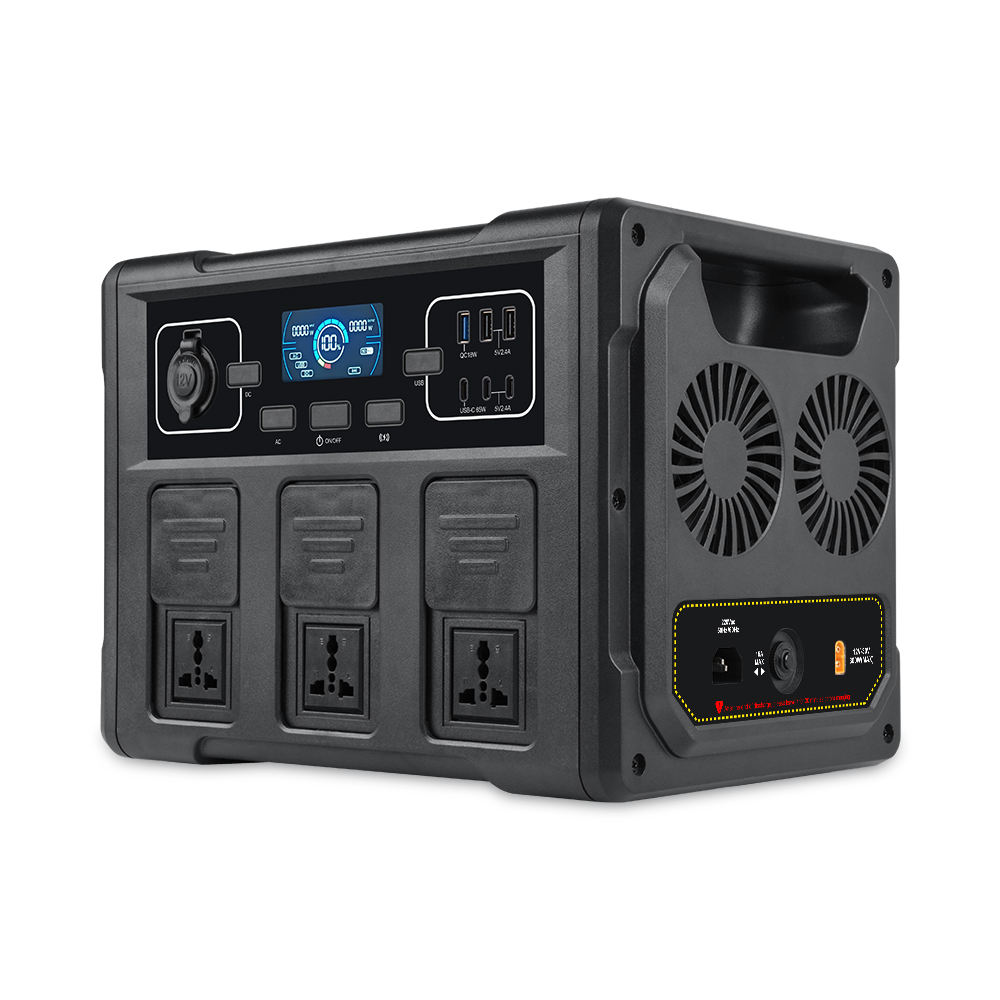 Portable Power Station - เครื่องกำเนิดไฟฟ้าพลังงานแสงอาทิตย์แบบพกพา 1200W, แบตเตอรี่ LiFePO4 สถานีพลังงาน MPPT