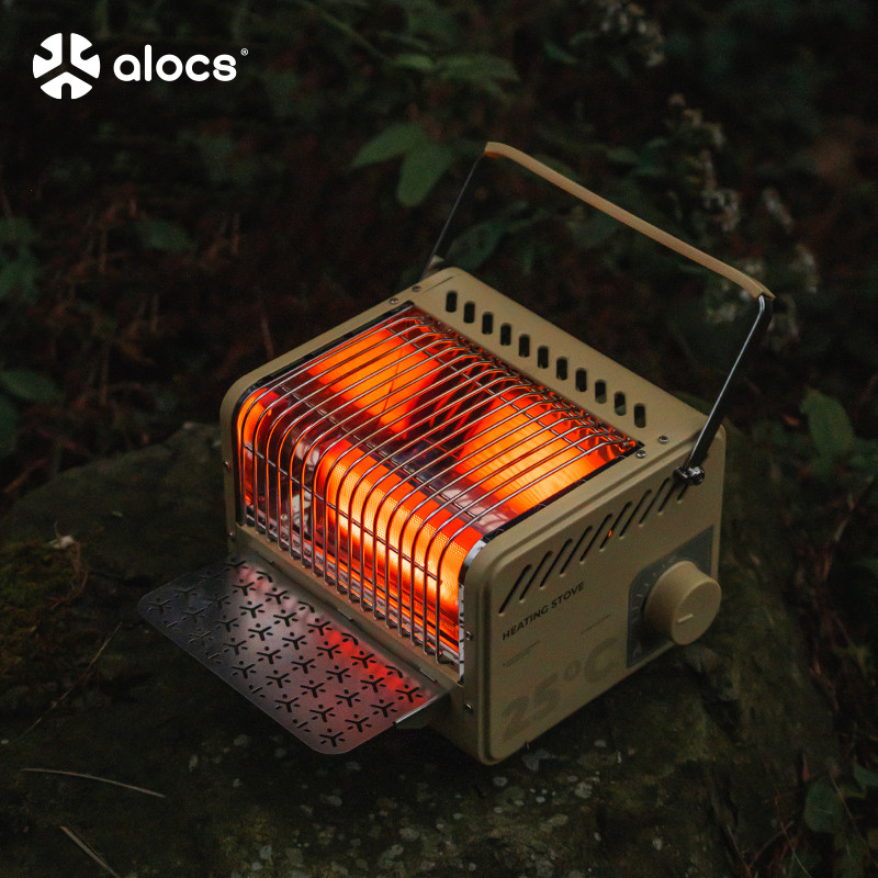 Outdoor Camping Zone - เตาแคมป์ปิ้งกลางแจ้ง ALOCS เตาให้ความร้อนแบบควบคุมอุณหภูมิ 1500W สำหรับทำอาหาร ชงชา