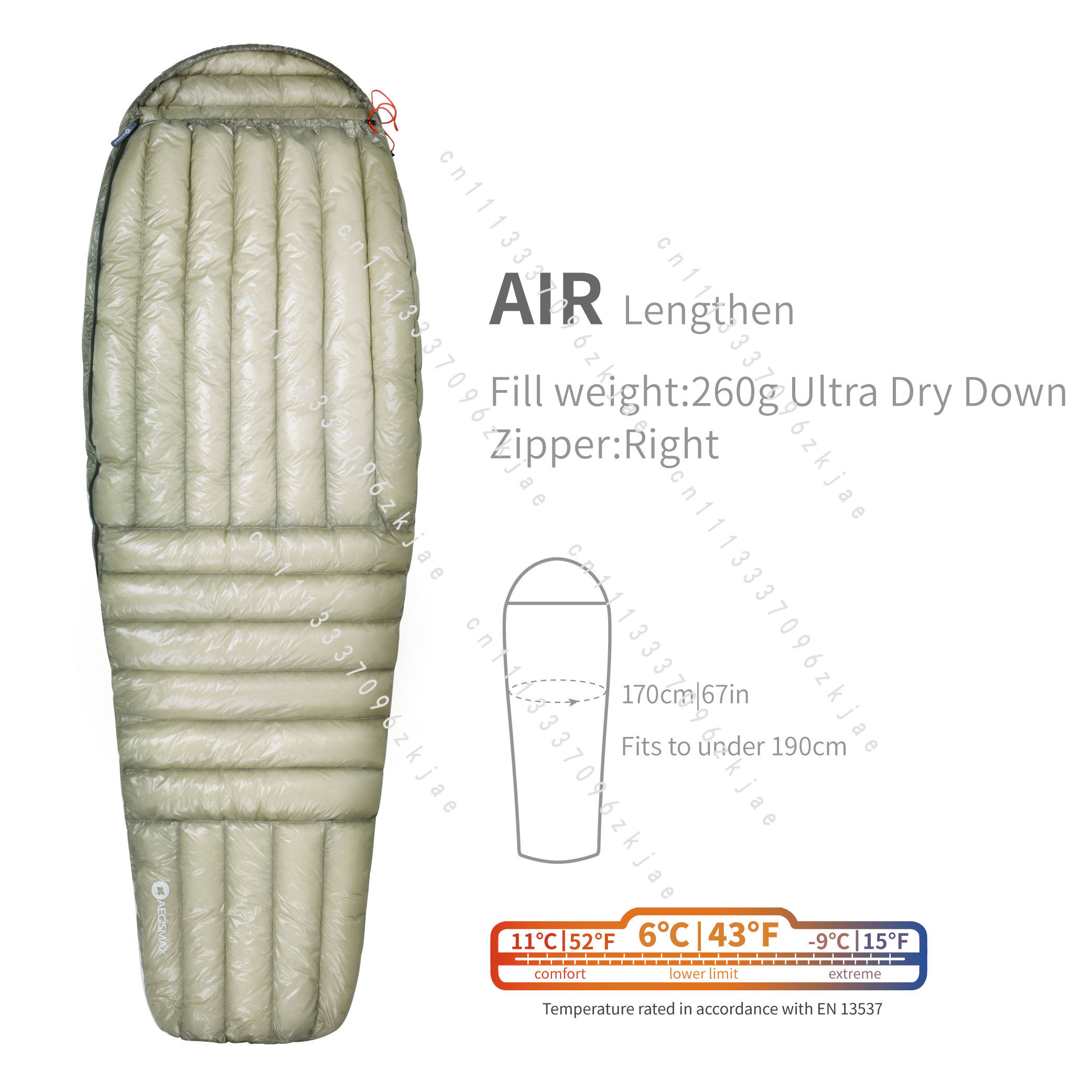 Ultralight Sleeping Bag - ถุงนอน AIR 10D 800FP Ultra Dry