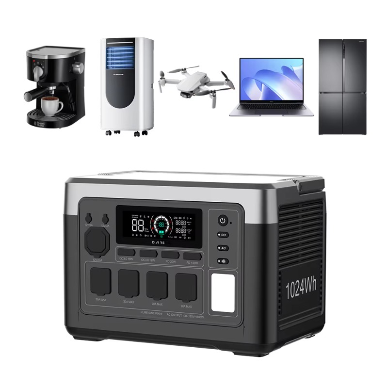 Outdoor Camping Warehouse - เครื่องกำเนิดไฟฟ้าพลังงานแสงอาทิตย์แบบพกพา EU USA Warehouse 1800W 1024Wh