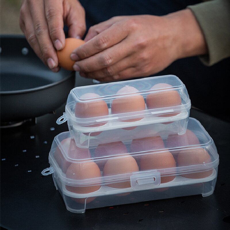 Outdoor Camping Storage Box - กล่องเก็บไข่กันกระแทกกลางแจ้ง, ถาดไข่กันกระแทกแบบพกพาสำหรับตั้งแคมป์, กล่องป้องกันพลาสติกในบ้าน, ท่องเที่ยวกันกระแทก