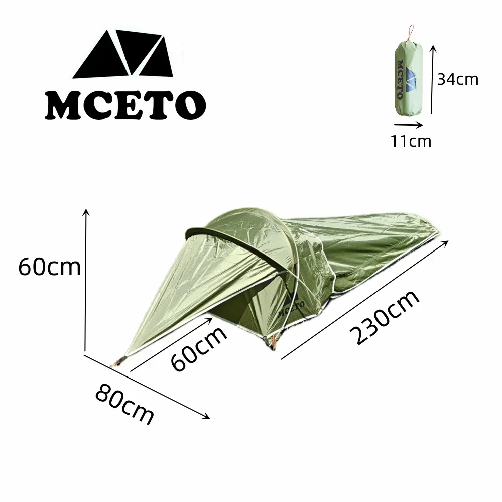 Ultralight Sleeping Bag - คนเดียว Ultralight Camping เต็นท์ถุงนอนกลางแจ้งเต็นท์แบบพกพาเดินป่าเดินป่ากระเป๋าเป้สะพายหลังเต็นท์ 4 Seasons