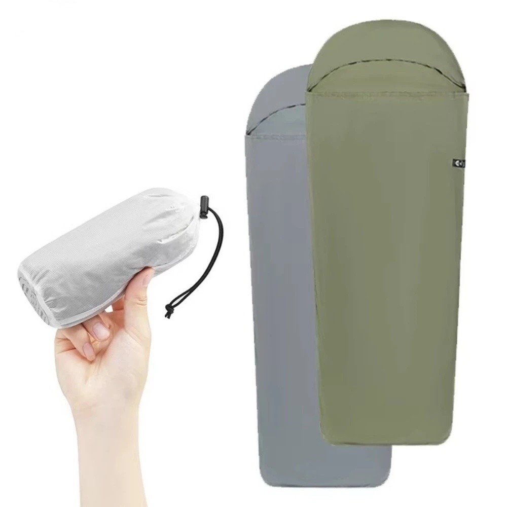 Ultralight Sleeping Bag - ถุงนอนน้ำหนักเบาพิเศษ ผ้าซับในอุ่น ถุงนอนไนลอน สำหรับเดินทาง โรงแรม แคมป์ปิ้ง
