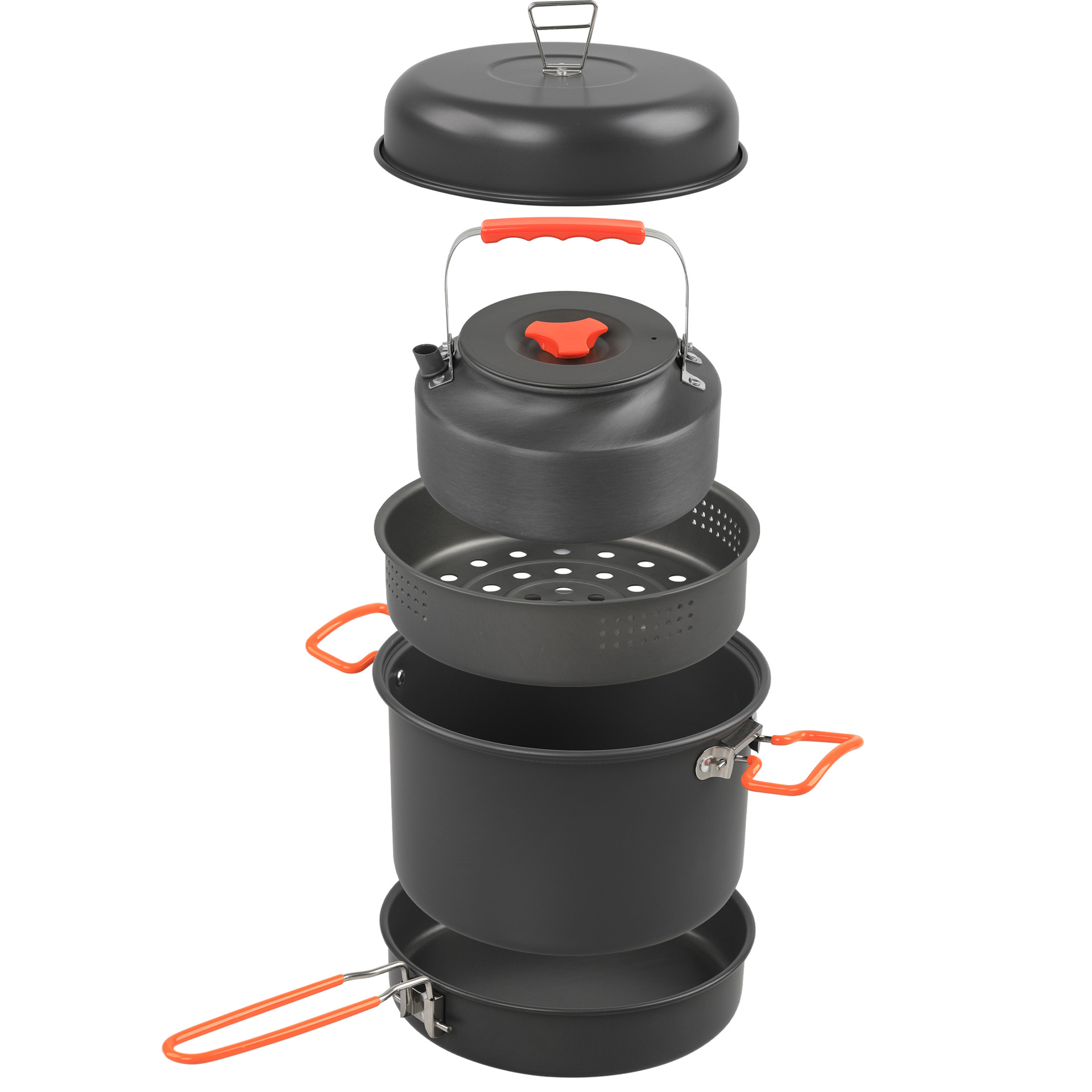 Outdoor Camping Cooking Set - ชุดหม้อนึ่งหม้ออาหารสำหรับตั้งแคมป์และตั้งแคมป์กลางแจ้ง set Alat masak