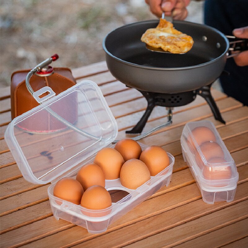Outdoor Camping Storage Box - กล่องเก็บไข่กันกระแทกกลางแจ้ง,แบบพกพาCamping Shatterproofถาดไข่,บ้านกล่องป้องกันพลาสติก,Travel Shatterproof