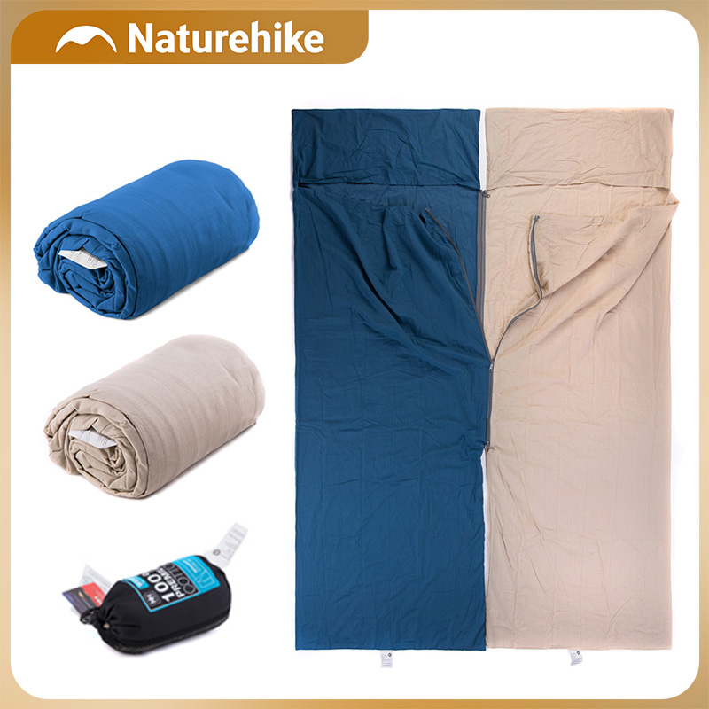 Ultralight Sleeping Bag - เนเจอร์ไฮค์ถุงนอนผ้าฝ้ายทั้งหมดสำหรับตั้งแคมป์กลางแจ้งแบบพกพาสำหรับเดินทางโรงแรมปลอกกันฝุ่นถุงนอนน้ำหนักเบา