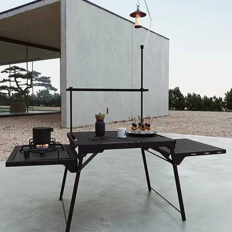 Outdoor Camping Warehouse - โต๊ะครัวพับได้อลูมิเนียม NewSM-IGTN สำหรับแคมป์ปิ้ง โต๊ะรับประทานอาหารอเนกประสงค์ทันสมัย เฟอร์นิเจอร์กลางแจ้งที่จำเป็น คลังสินค้าครบวงจร