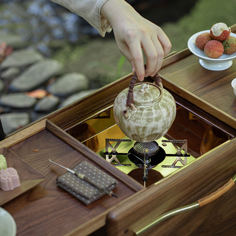 เตาผิงวอลนัทสำหรับชงชา เตาถ่าน - Outdoor Camping Fireplace บทวิจารณ์และราคา