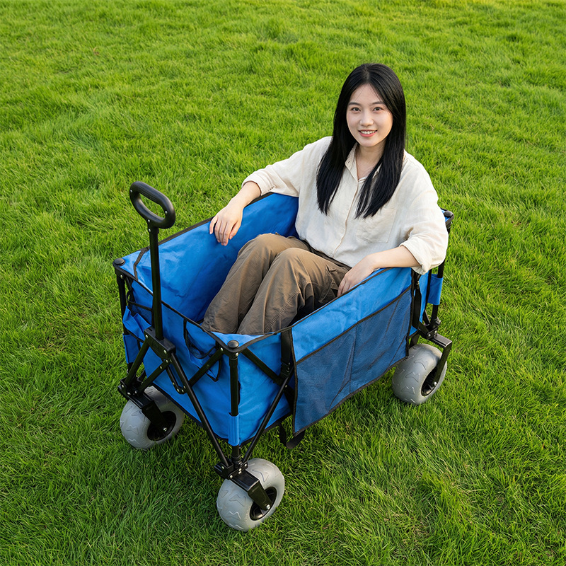 รถเข็นชายหาดโลหะพับได้ ล้อบอลล - Outdoor Camping Folding Table บทวิจารณ์และราคา