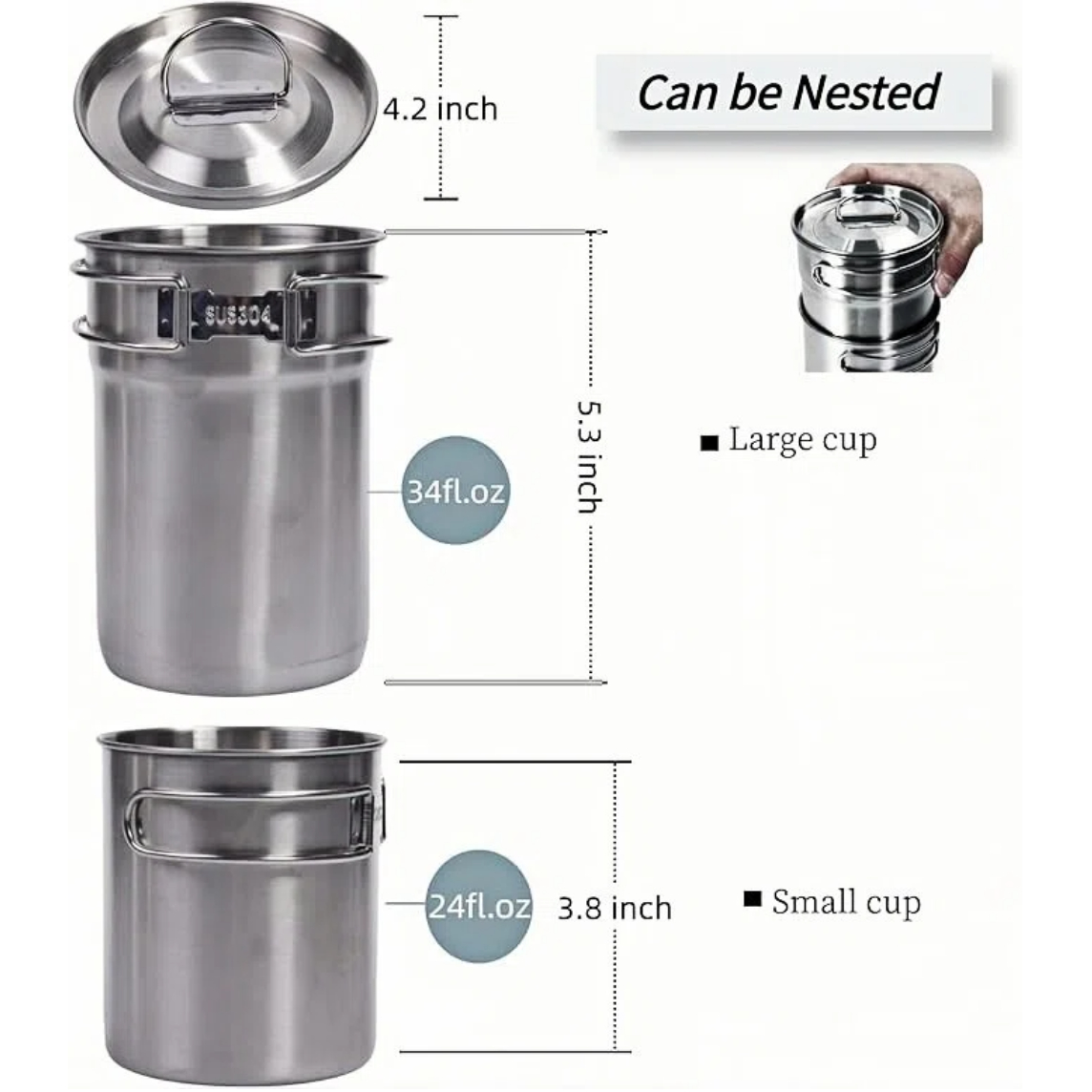 แก้วพับได้สำหรับแคมป์ปิ้ง หม้อ - Outdoor Camping Cooking Set บทวิจารณ์และราคา