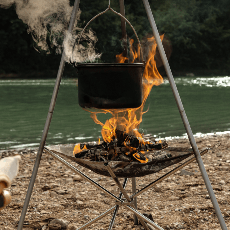 เตาไฟพับได้แบบพกพา โครงเหล็ก ส - Outdoor Camping Fireplace บทวิจารณ์และราคา