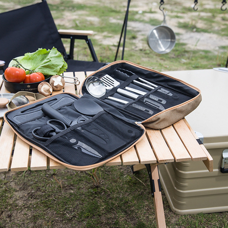 ชุดเครื่องครัวแคมป์ปิ้ง 8 ชิ้น - Outdoor Camping Kitchen With Sink บทวิจารณ์และราคา
