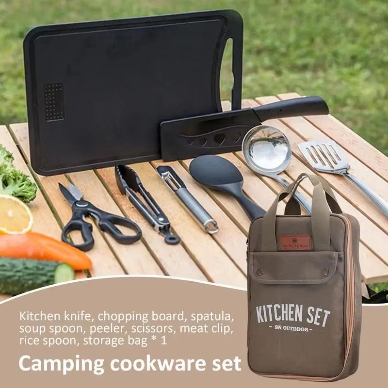 ชุดเครื่องครัวแคมป์ปิ้ง 8 ชิ้น - Outdoor Camping Kitchen With Sink บทวิจารณ์และราคา