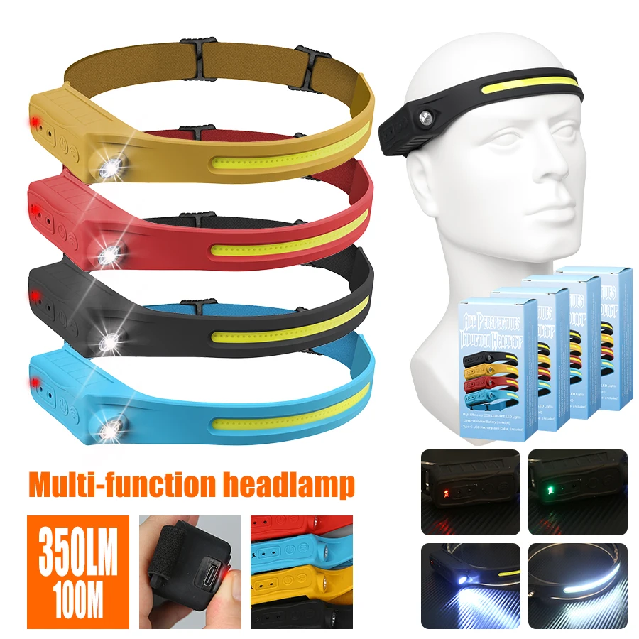 ไฟหน้าแบบชาร์จไฟได้ 350 ลูเมนเ - Outdoor Camping And Fishing บทวิจารณ์และราคา