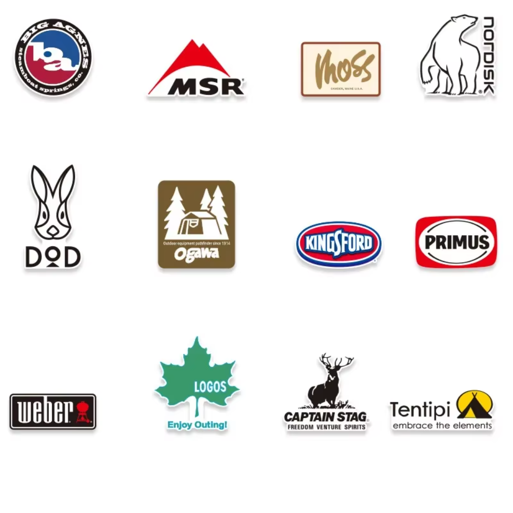 20 ชิ้นกลางแจ้งสติกเกอร์แพ็ค C - Outdoor Camping Brand บทวิจารณ์และราคา