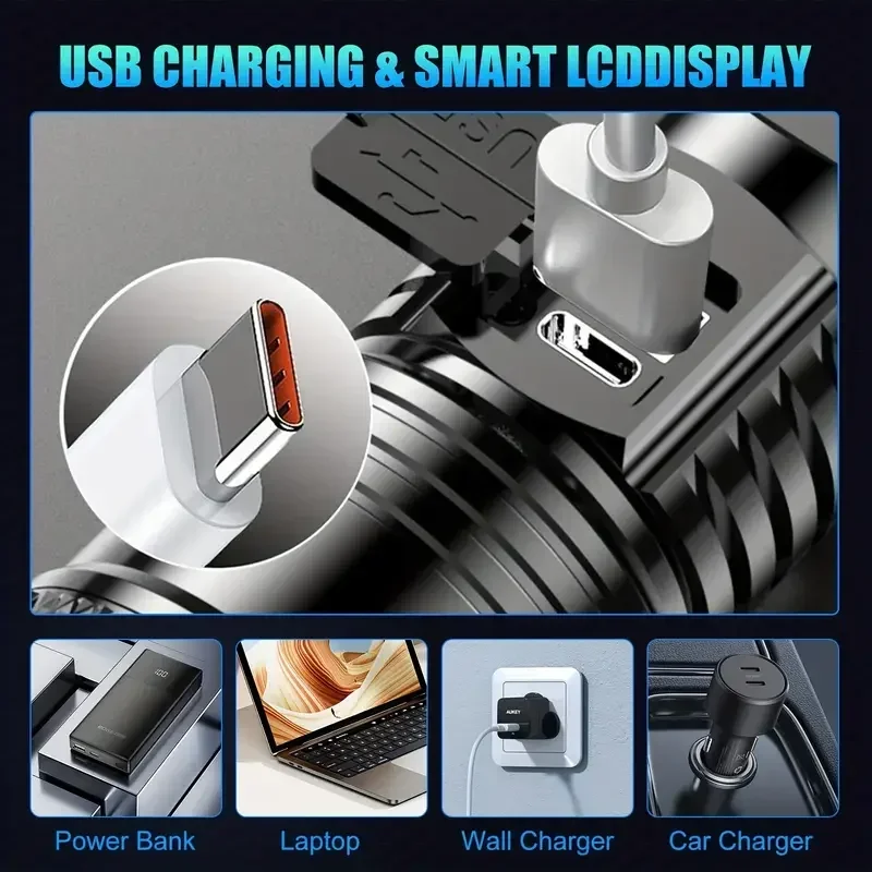 ไฟฉาย LED สว่างเป็นพิเศษ USB ช - Outdoor Camping And Fishing บทวิจารณ์และราคา
