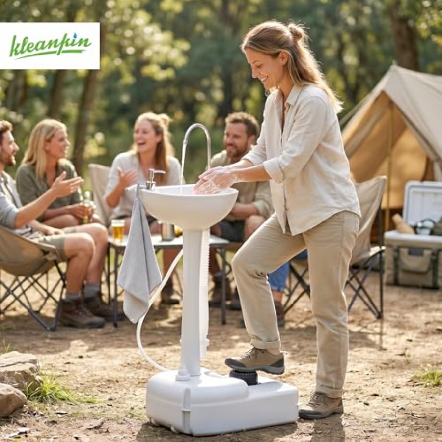 อ่างล้างมือแบบพกพาสำหรับรถบ้าน - Outdoor In Camping บทวิจารณ์และราคา