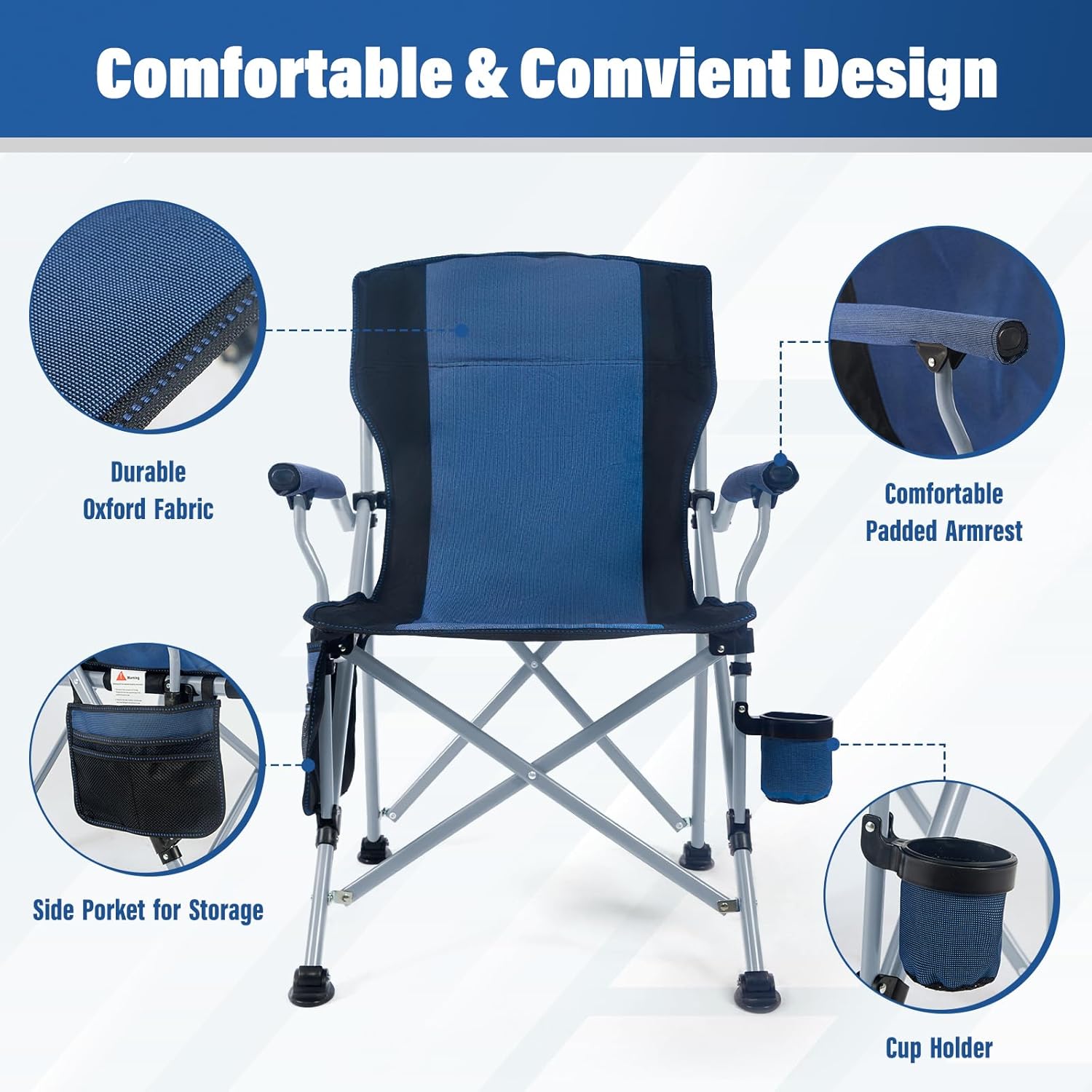 เก้าอี้พับสำหรับตั้งแคมป์ พกพา - Outdoor Camping And Fishing บทวิจารณ์และราคา