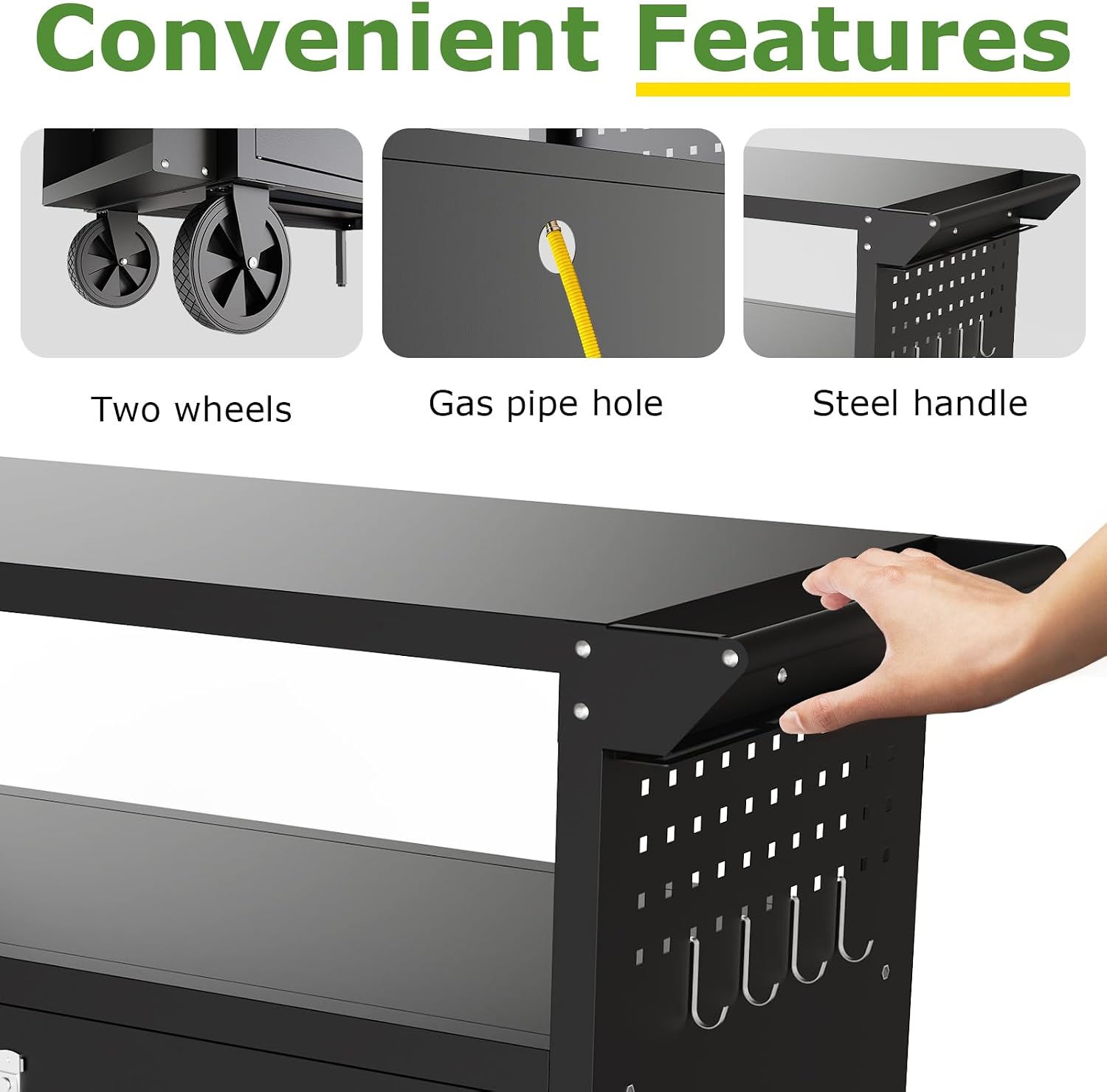 รถเข็นปิ้งย่างกลางแจ้งพร้อมโต๊ - Outdoor Camping Folding Table บทวิจารณ์และราคา