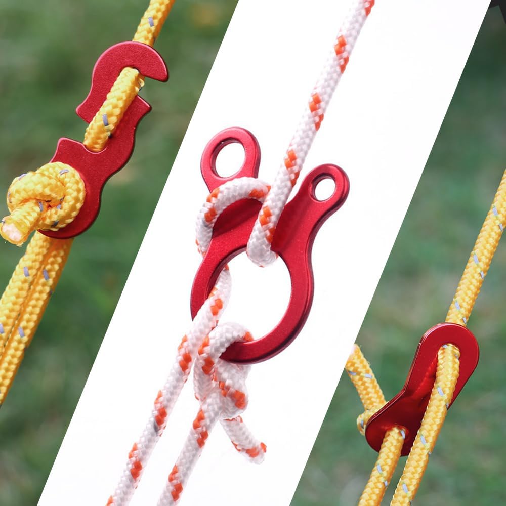 ชุดอุปกรณ์ยึดเชือกเต็นท์อลูมิเ - Outdoor Camping Extension Cord บทวิจารณ์และราคา