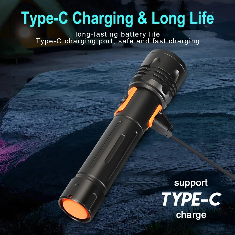 ไฟฉาย LED พลังงานสูงไฟฉายแบบชา - Outdoor Camping And Fishing บทวิจารณ์และราคา