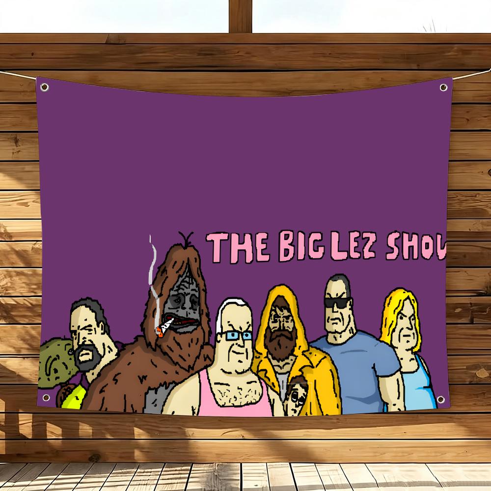 ธงการ์ตูน T-The B-Big Lez Show - Outdoor Camping Show บทวิจารณ์และราคา
