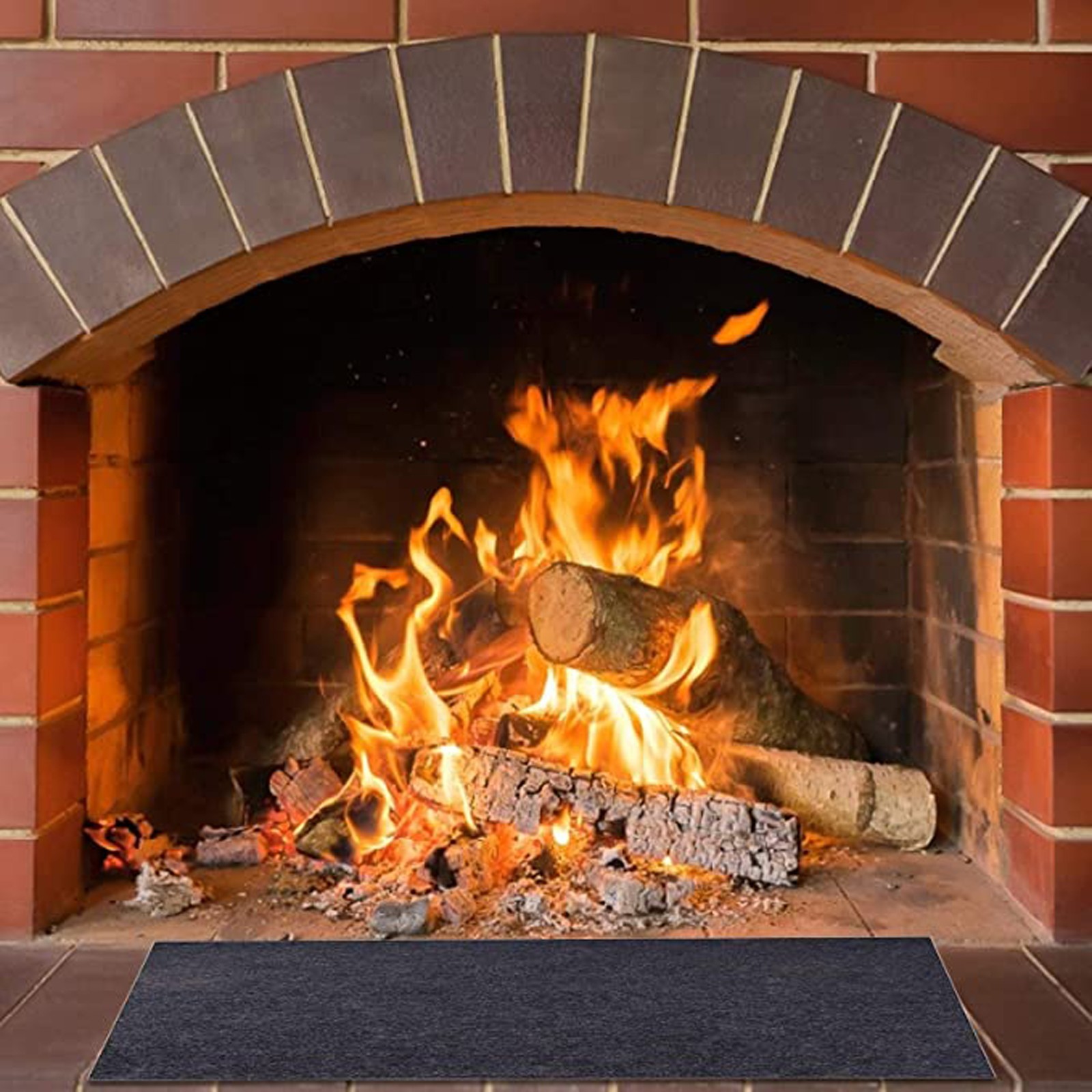 ทนไฟเตาผิง Hearth พรมสีดําชั้น - Outdoor Camping Fireplace บทวิจารณ์และราคา