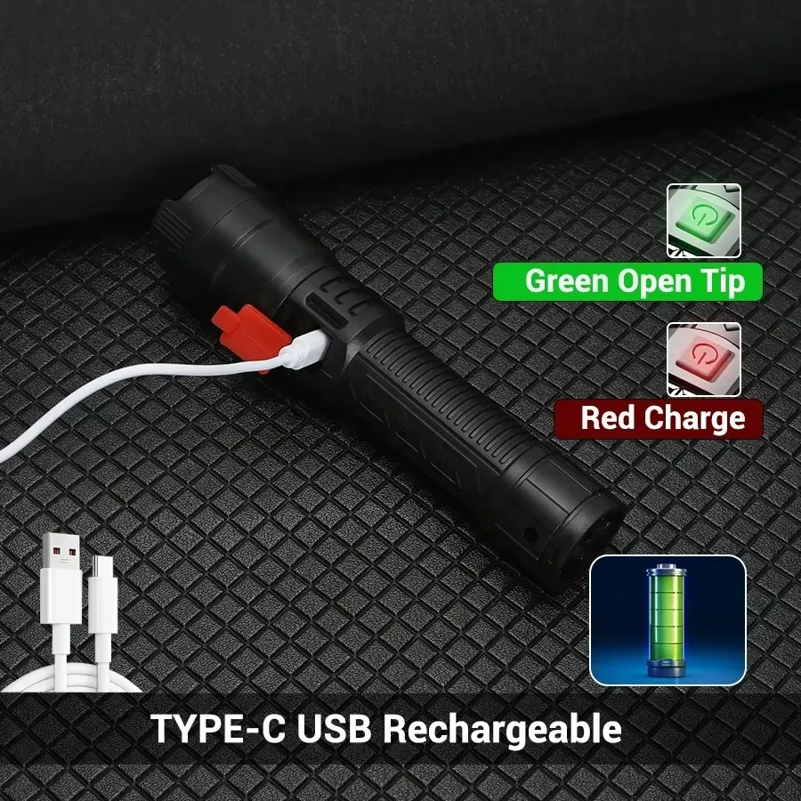 ไฟฉาย LED ยุทธวิธี 2000LM ชาร์ - Outdoor Camping And Fishing บทวิจารณ์และราคา