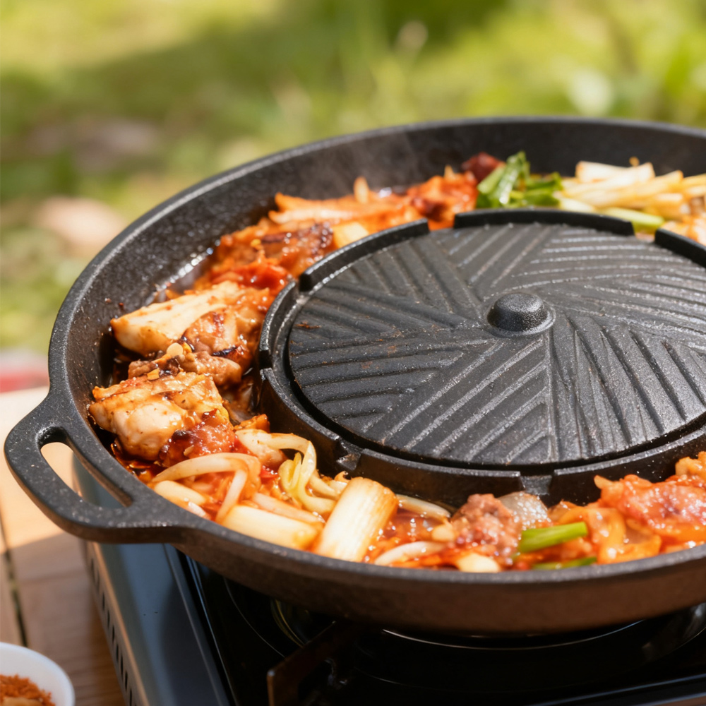กระทะปิ้งย่างเกาหลี KOSUN 2 in - Outdoor Camping Cooking Set บทวิจารณ์และราคา