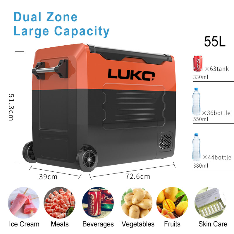 ตู้เย็นติดรถยนต์แบบสองโซน 50 ล - Outdoor Camping Zone บทวิจารณ์และราคา