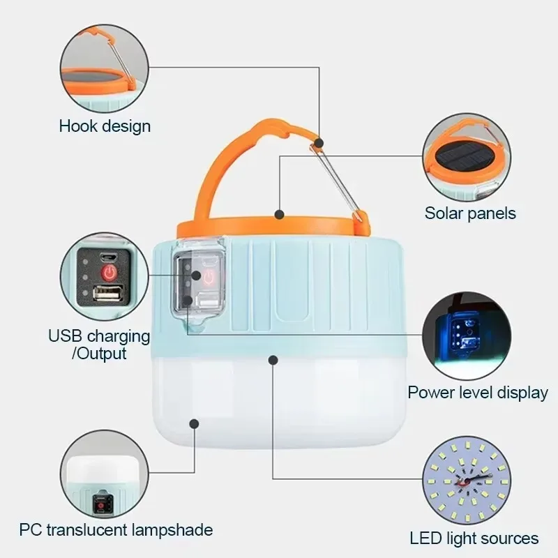โคมไฟตั้งแคมป์พลังงานแสงอาทิตย - Outdoor Camping And Fishing บทวิจารณ์และราคา