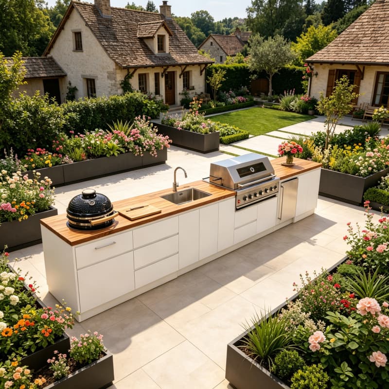 โต๊ะครัวพับได้สำหรับตั้งแคมป์ก - Outdoor Camping Kitchen With Sink บทวิจารณ์และราคา