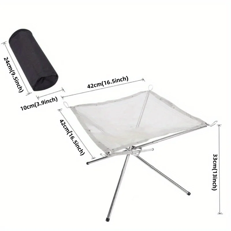เตาไฟพับได้แบบพกพา โครงเหล็ก ส - Outdoor Camping Fireplace บทวิจารณ์และราคา