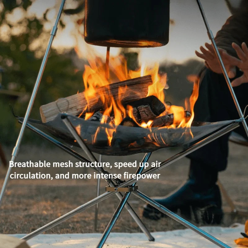 เตาไฟพับได้แบบพกพา โครงเหล็ก ส - Outdoor Camping Fireplace บทวิจารณ์และราคา