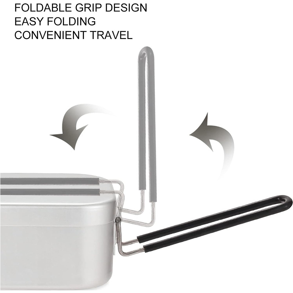 800ML อลูมิเนียมกล่องอาหารกลาง - Outdoor Camping Cooking Set บทวิจารณ์และราคา