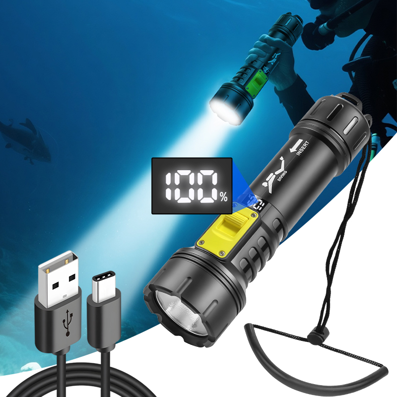 ใหม่ XHP70 ไฟฉายดําน้ํา IPX8 ก - Outdoor Camping And Fishing บทวิจารณ์และราคา