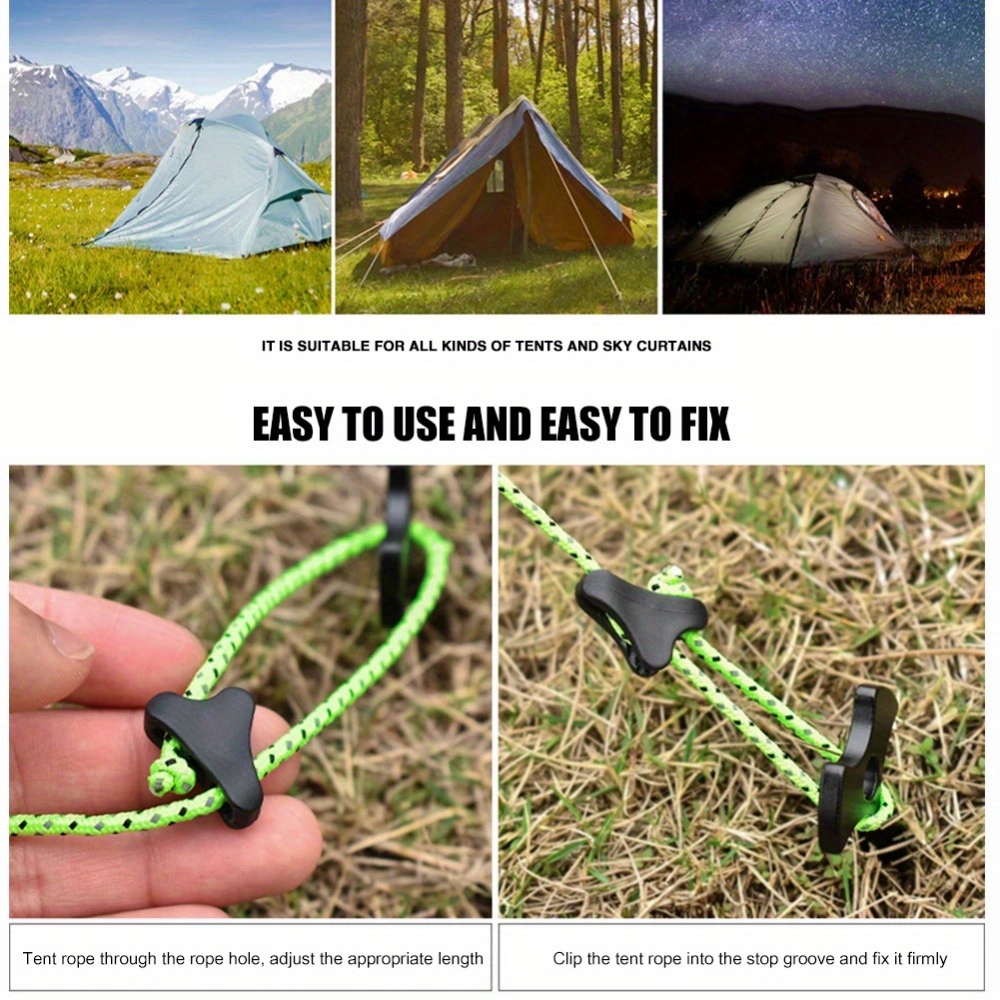 10pcs Camping เต็นท์เชือกหัวเข - Outdoor Camping Extension Cord บทวิจารณ์และราคา