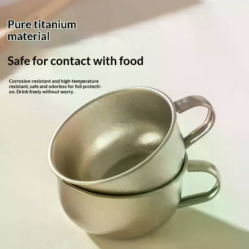แก้วน้ำไทเทเนียมบริสุทธิ์ขนาด  - Kitchen Outdoor Camping บทวิจารณ์และราคา