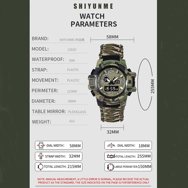 Shiyunme นาฬิกาข้อมือควอทซ์, J - Outdoor Camping Zone บทวิจารณ์และราคา