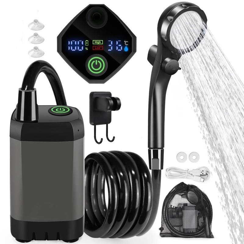 ชุดฝักบัวไฟฟ้าสำหรับใช้งานกลาง - Outdoor Camping Showers บทวิจารณ์และราคา