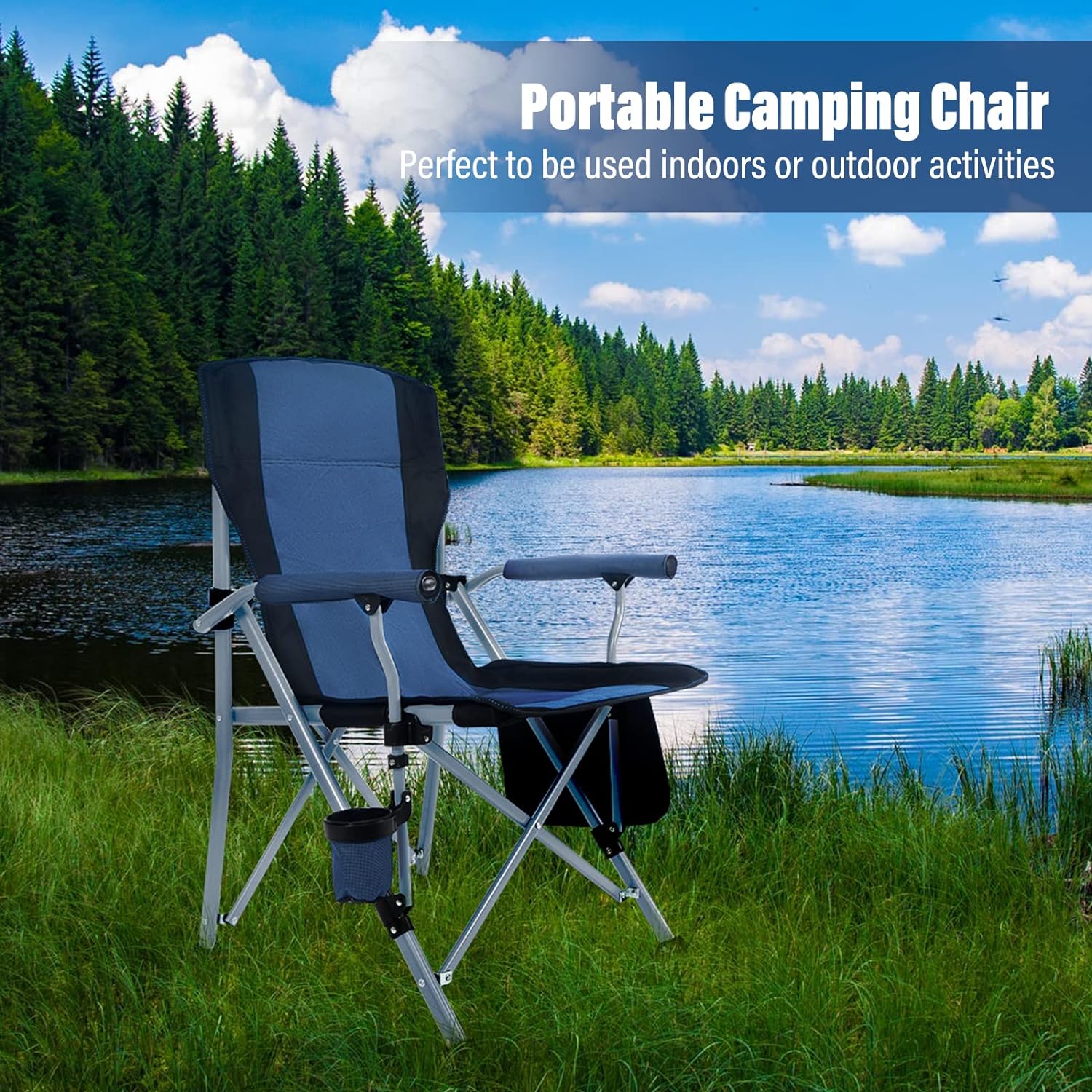 เก้าอี้พับได้สำหรับตั้งแคมป์กล - Outdoor Camping And Fishing บทวิจารณ์และราคา