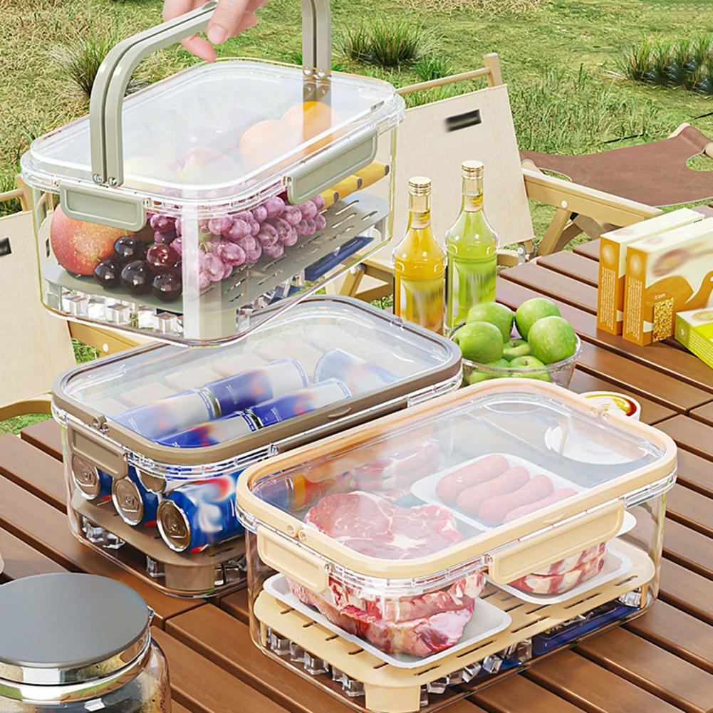 ภาชนะเก็บอาหารแบบพกพาขนาดใหญ่ค - Outdoor Camping Storage Box บทวิจารณ์และราคา