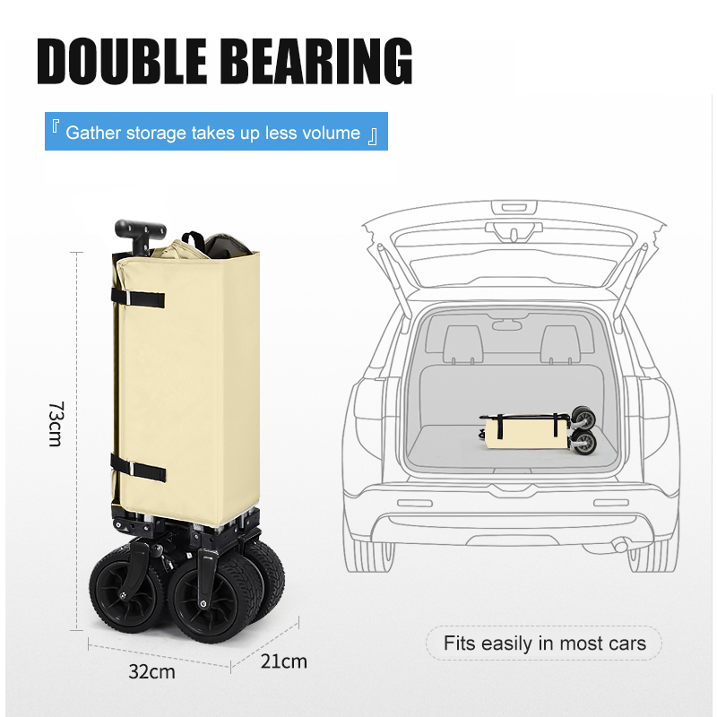 รถเข็นพับได้สำหรับตั้งแคมป์กลา - Outdoor Camping Folding Table บทวิจารณ์และราคา
