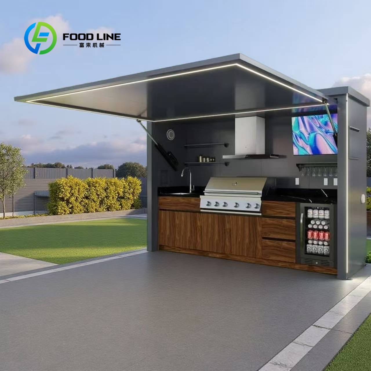 รถเข็นครัวกลางแจ้งแบบพกพาปรับแ - Outdoor Camping Kitchen With Sink บทวิจารณ์และราคา