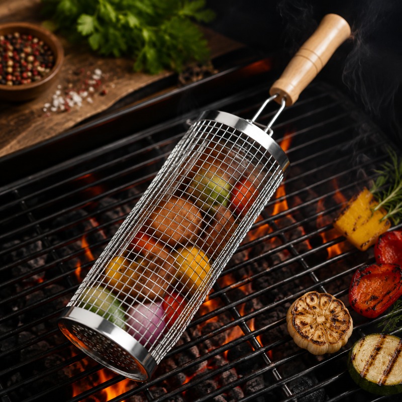 ชุดตะกร้าย่างบาร์บีคิวทรงกลม ส - Outdoor Camping Cooking Set บทวิจารณ์และราคา