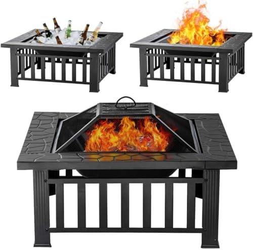 โต๊ะเตาไฟเหล็กทรงสี่เหลี่ยมขนา - Outdoor Camping Fireplace บทวิจารณ์และราคา