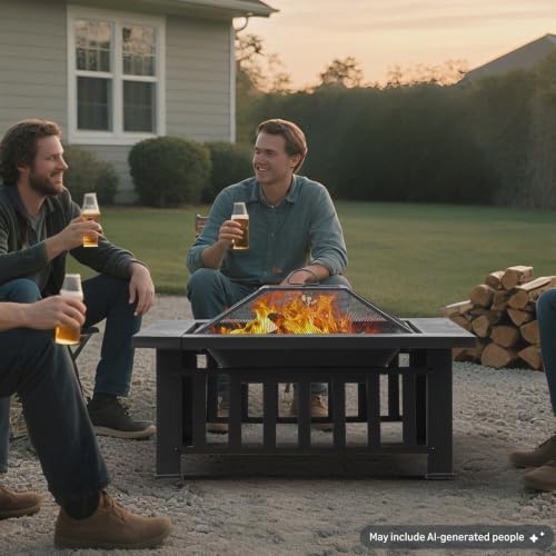 โต๊ะเตาไฟเหล็กทรงสี่เหลี่ยมขนา - Outdoor Camping Fireplace บทวิจารณ์และราคา